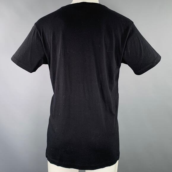 GUCCI Size S Black Multi Color Logo Short Sleeve T-shirt - Picture 4 of 7